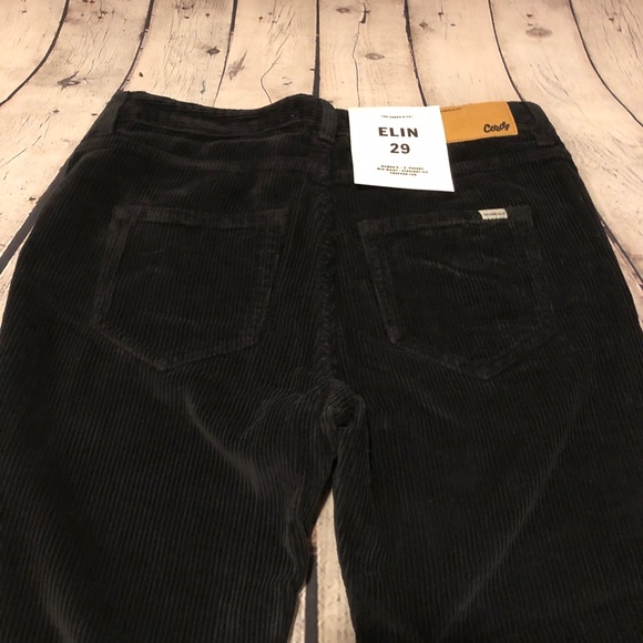 Anthropologie Black Corduroy Pants The Cords - Picture 7 of 8